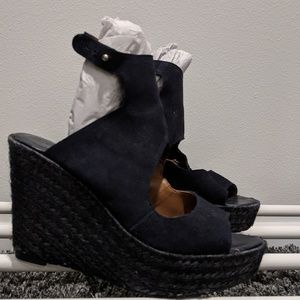 ZARA raffia wedge